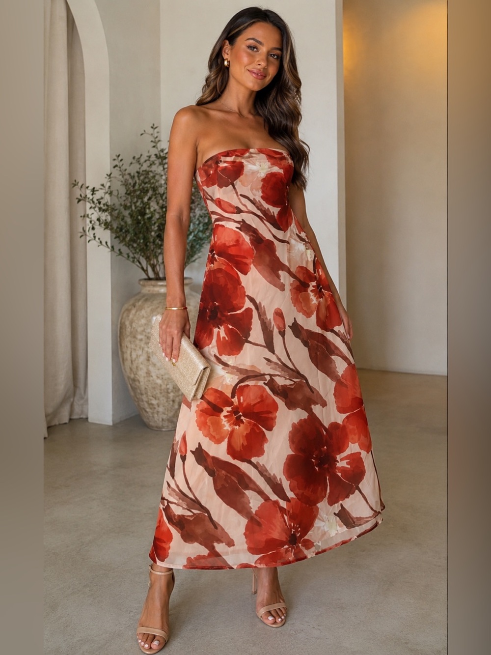 Soiree Season Satin
Maxi Dress .